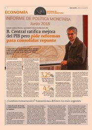 B. Central ratifica mejora del PIB pero pide reformas para consolidar repunte